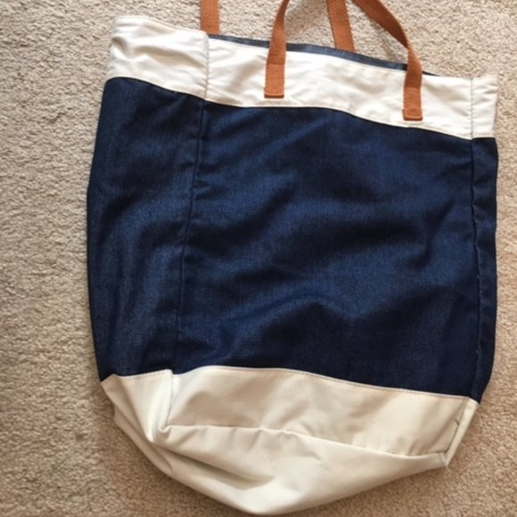 L'Occitane en Provence Denim/Canvas Tote Travel Shopping Bag 12"x14" - Picture 2 of 10